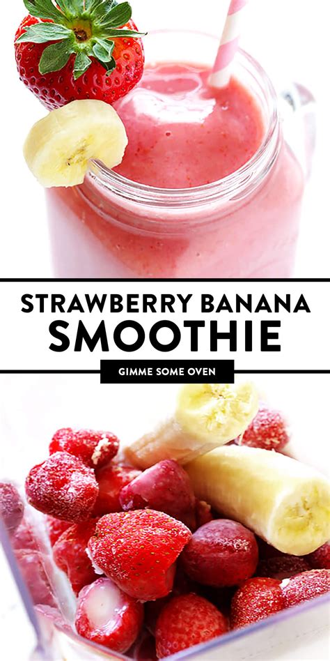 Strawberry Banana Smoothie Recipe Gimme Some Oven