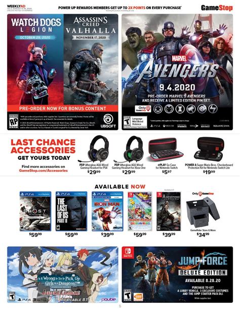 In depth view into gme (gamestop) stock including the latest price, news, dividend history, earnings information and financials. GameStop Weekly Ad Aug 09 - Aug 15, 2020