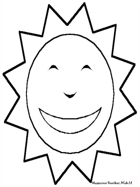 Ajari anak anda mewarnai dengan aplikasi shapes coloring book. Gambar Kartun Matahari Hitam Putih | Gokil Abis