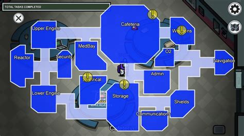 Among Us The Skeld Map Guide Map Vents Tips For Moving Around