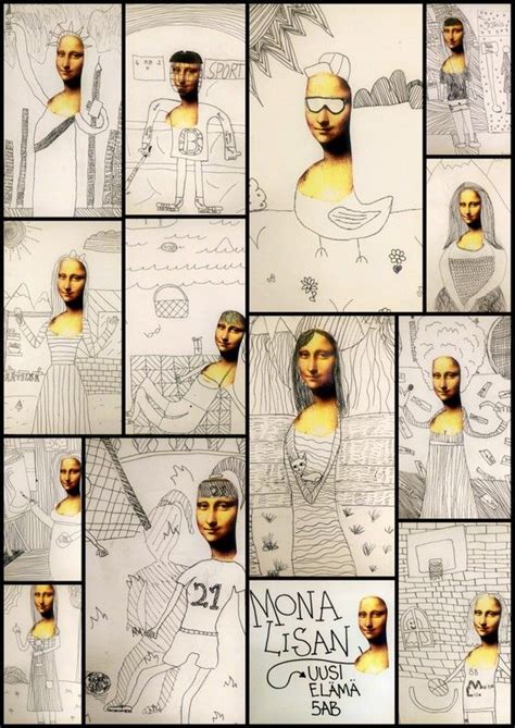 Everyone Gets A Photocopy Of Mona And Then They Draw A Figure Shape