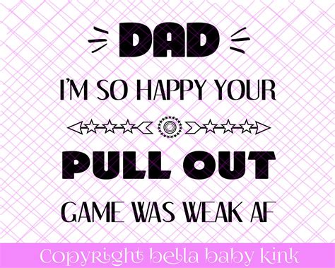 Fathers Day Pull Out Game Is Weak Svg File For Cricut Etsy Uk