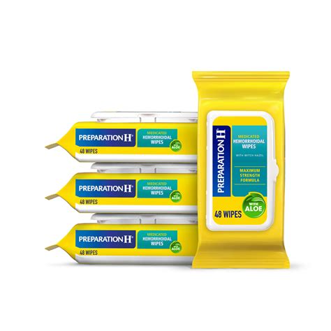 Buy Preparation H Hemorrhoid Flushable Wipes With Witch Hazel For Skin