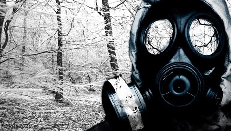 Dark Gas Mask Wallpaper