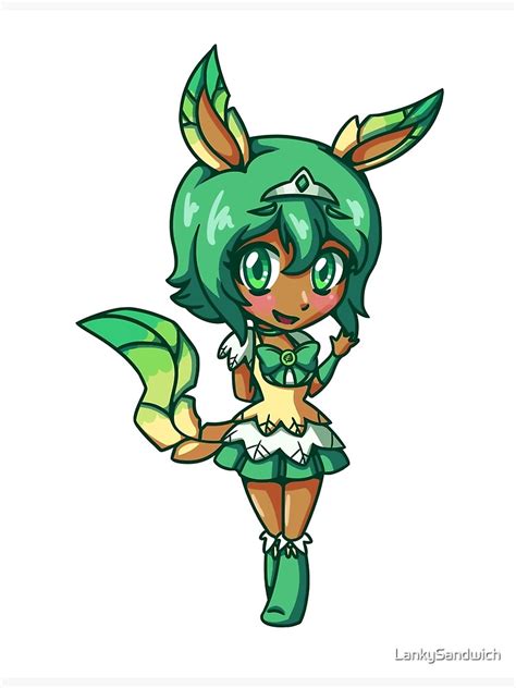 Leafeon Magical Girl Chibi Art Print For Sale By Lankysandwich