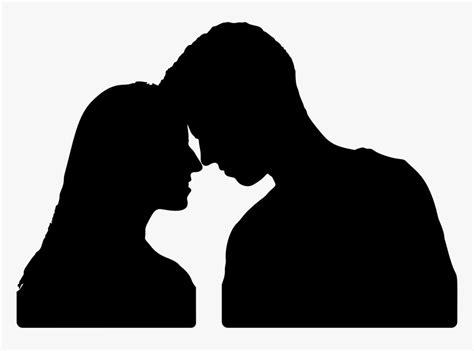 clip art black couple kissing man and woman touching foreheads hd png download kindpng