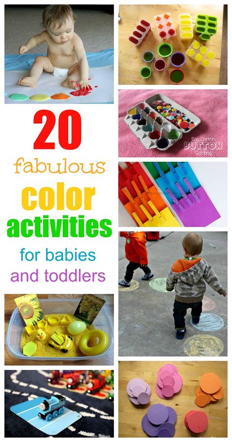 20 Colour Activities For Babies And Toddlers Infant Activities Color