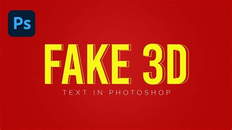 Easy Trick To Create Fake 3d Text Effect In Photoshop Youtube