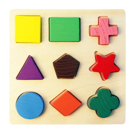Early Childhood Childrens Puzzle Wooden Jigsaw Puzzle Geometric Shape
