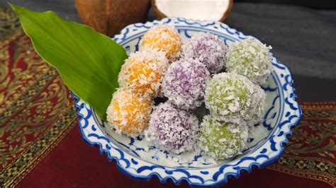 Thai Coconut Balls Recipe Khanom Tom ขนมต้ม Thai Recipes Youtube