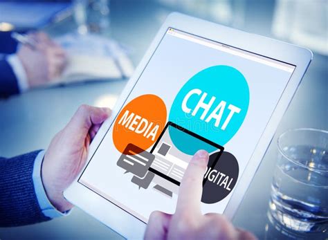 Chat Media Digital Chatting Communication Connect Concept Stock Image