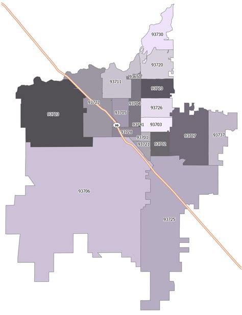 Fresno Zip Code Map - GIS Geography