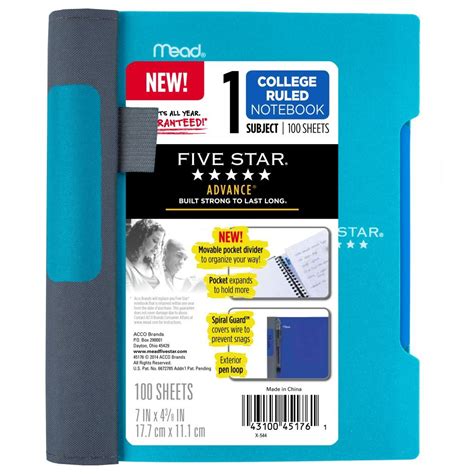 Five Star Advance Spiral Notebook Small Journal Size 1