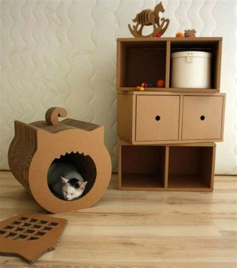 Diy Cardboard Furniture And Cat House