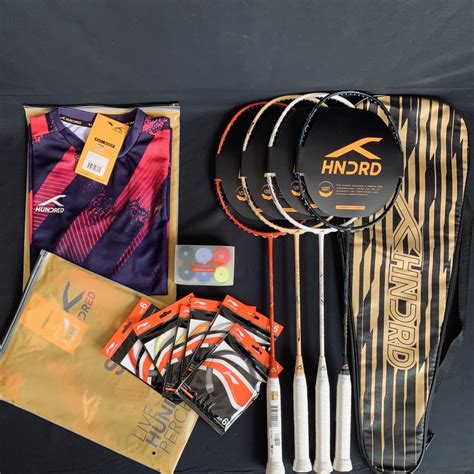 Jual New Brand By Lining Lengkap Raket Badminton Hundred Atomic Air Raket Bulutangkis Paket