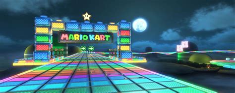 Filemk8 Snes Rainbow Road Starting Line Super Mario Wiki The