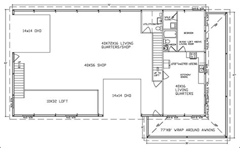 Looking for 40x60 barndominium floor plans with shop? Metal Building Floor Plans With Living Quarters - Carpet ...