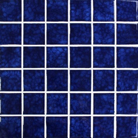 A Dark Blue Porcelain Mosaic Tiles In 48x48mm In Popular Glazed Surface