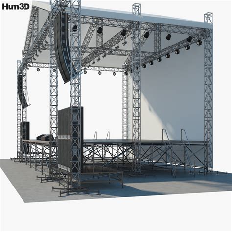 Palco De Concerto Modelo 3d Arquitectura No Hum3d