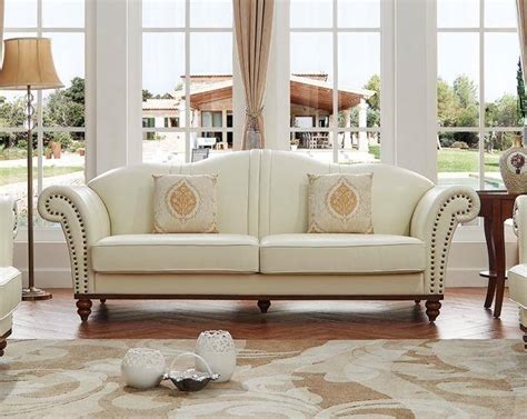 Buy Esf 2601 Sofa Loveseat And Chair Set 3 Pcs In Ivory Italian