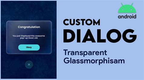 How To Create Animated Custom Dialog In Android Glassmorphisam