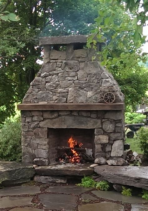 Each building material has a cost, so for ease of explanation, let's use $1.00 as the we ran some low voltage lighting cord and added great looking led lights for additional ambiance. Rustic Outdoor Fireplace - Farmhouse - Landscape ...