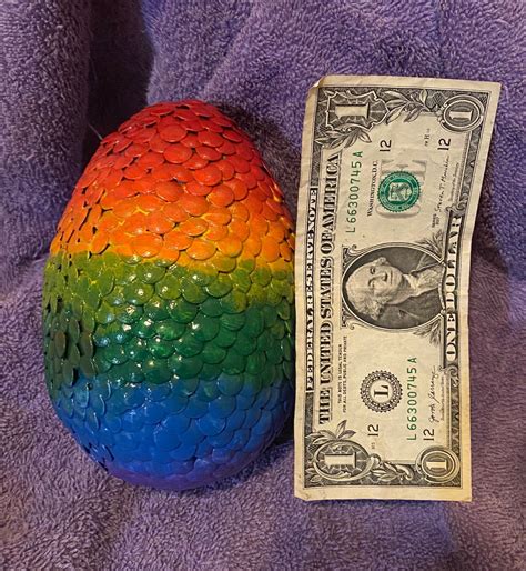 Jumbo Life Size Dragon Egg Rainbow Pride Edition Scaled Etsy