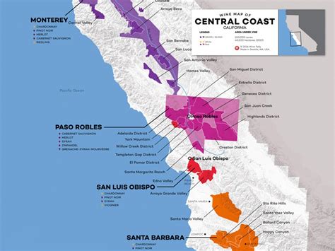 California Wine Appellation Map Printable Maps