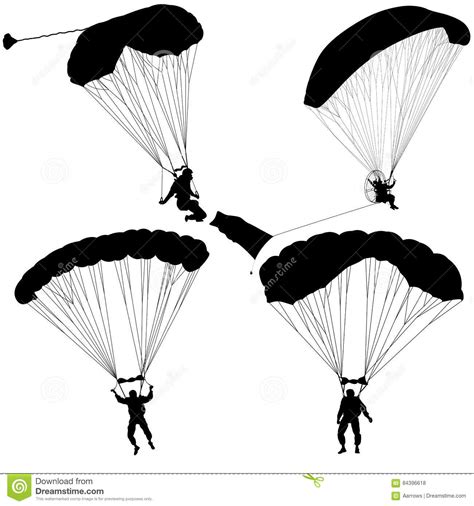Placez Le Parachutiste Illustration De Parachutage De Vecteur De