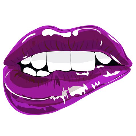 Purple Lips Clip Art Sparkling Lips Png Digital Shirt Etsy