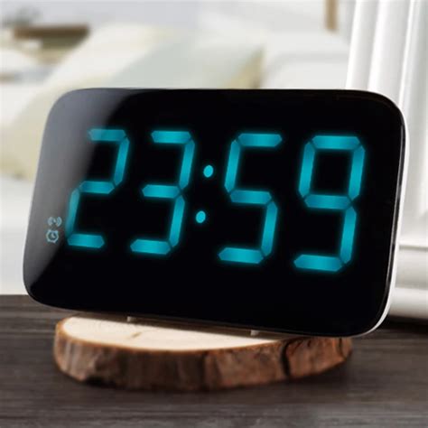 1224 Hours Led Alarm Clock Voice Control Large Led Display Electronic