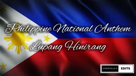 Lupang Hinirang Philippines National Anthem Youtube