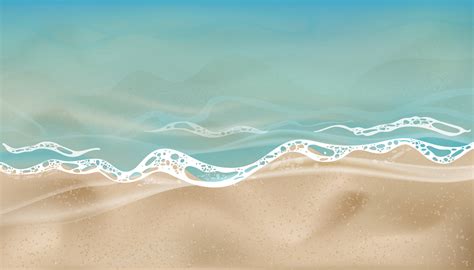 Blue Ocean With Soft Wave Form And Sandy Beachsandy Beach For