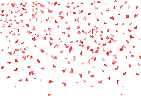 4 Heart Confetti Background Png Transparent