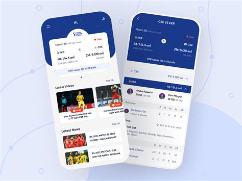 Ipl Cricket Live Score App Design