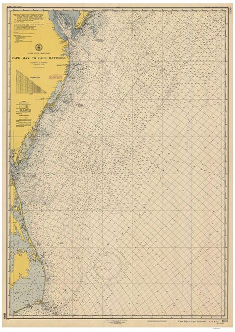 Cape May To Cape Hatteras Ac General Chart Old Maps
