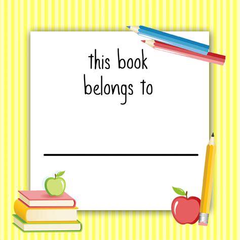 7 Best Images Of Free Printable School Book Label School Book Labels