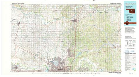 Oklahoma City North Topographical Map 1100000 Oklahoma Usa