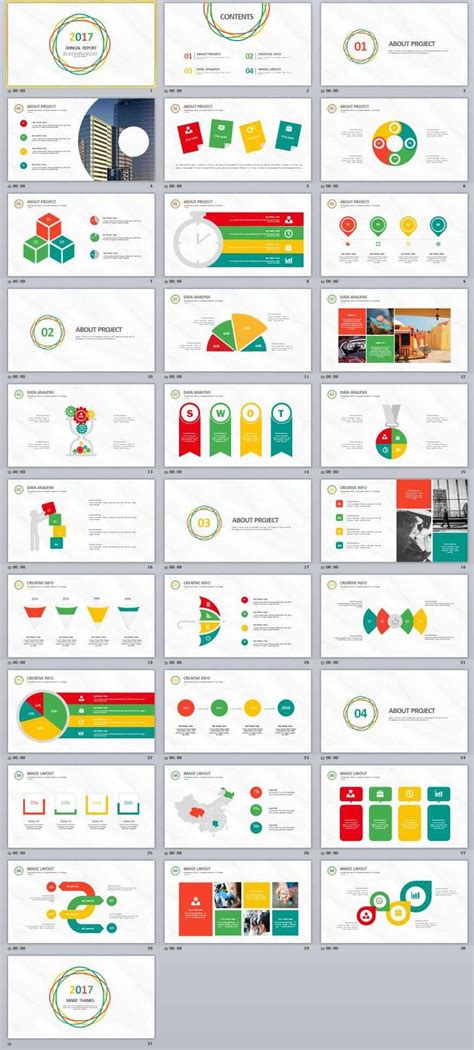 31 Multicolor Annual Report Powerpoint Template Infographicsanimation