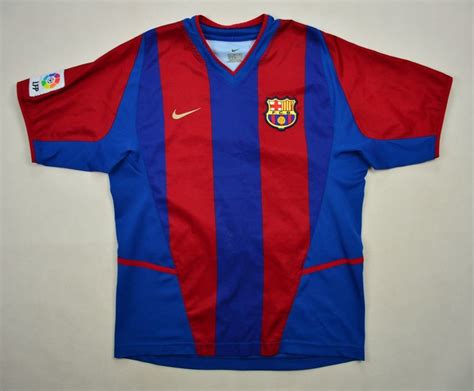 2002 03 Fc Barcelona Shirt L Boys Football Soccer European Clubs