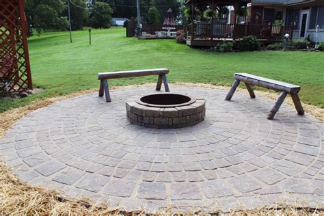Paver Patio And Fire Pit Evergreen Lawn Care Owensboro Kentucky