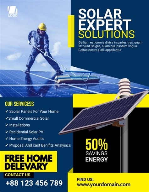 Solar Energy Flyer Template Postermywall