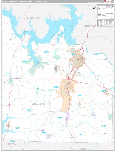 Maps Of Sherman Denison Metro Area Texas