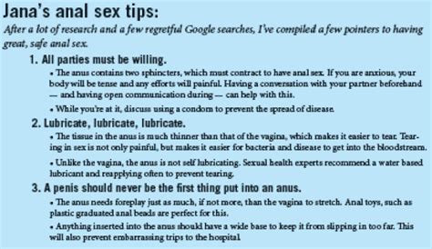 tips anal sex daily sex book