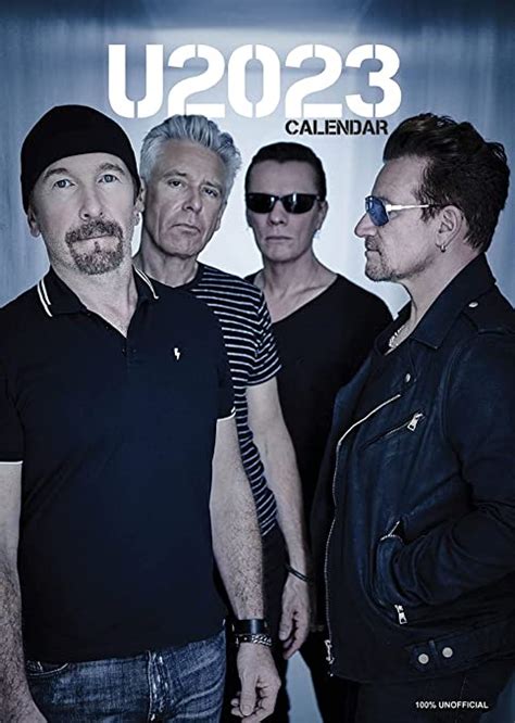 Hollywood Idols U2 2023 A3 Rebel Music Wirobound Wall Calendar The