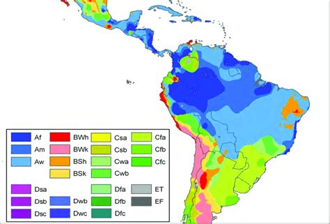Climate Map Of South America Large World Map