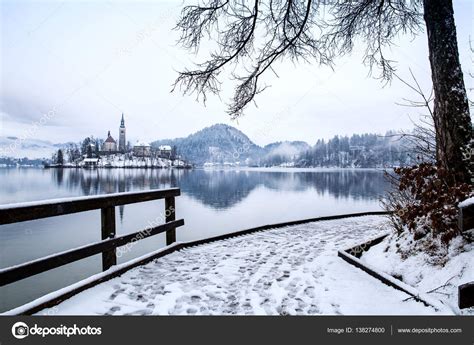 Lake Bled In Winter Bled Slovenia Europe — Stock Photo © Nataliad