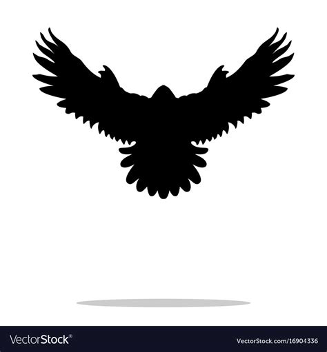 Falcon Bird Black Silhouette Animal Royalty Free Vector