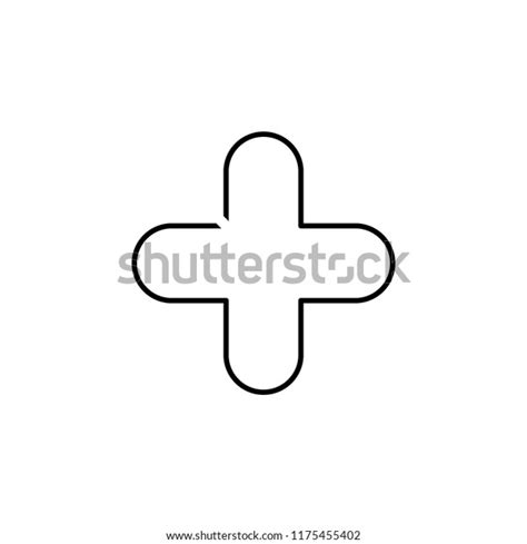 Plus Sign Outline Icon Stock Vector Royalty Free 1175455402