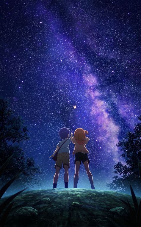 Anime Starry Sky Phone Wallpapers Wallpaper Cave